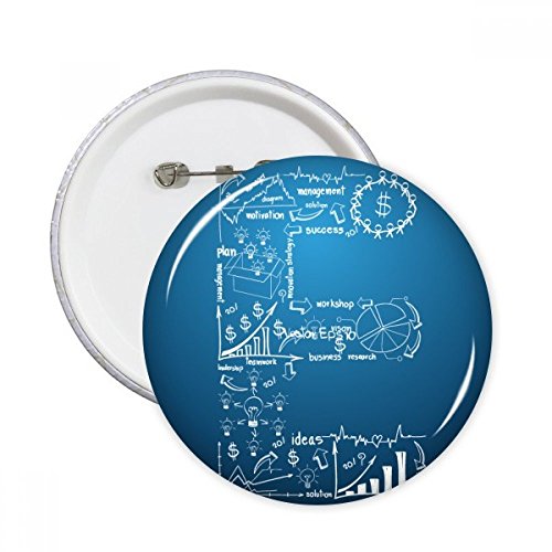 Broches rondes courbe de données cadeau idéal pour collègue de travail