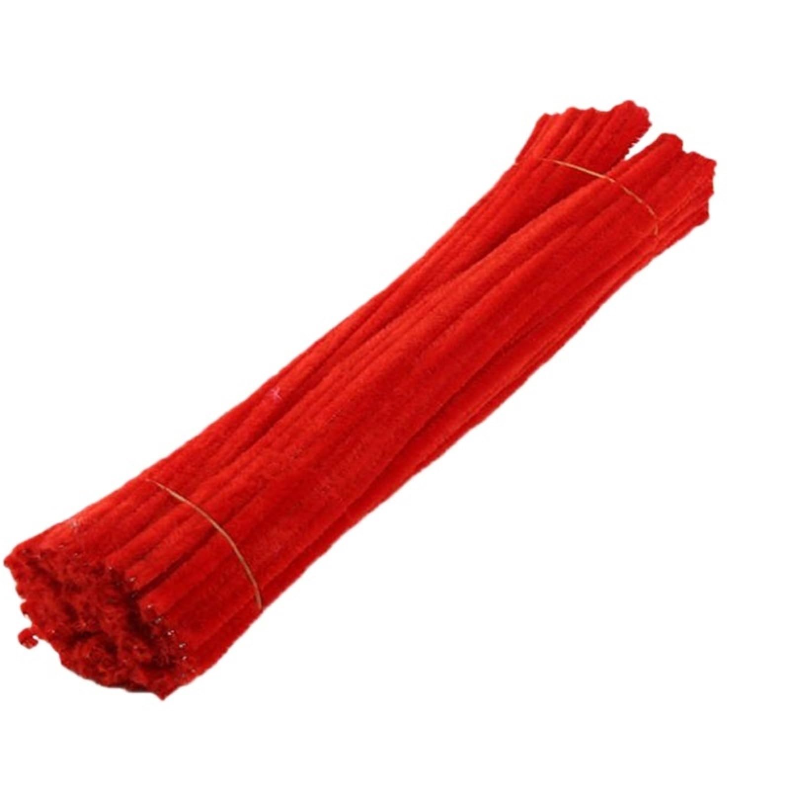 Limpiapipas 100/200/300/400/500 Uds. Limpiadores de tuberías con tallos de chenilla for niños, tiras de palo de felpa, juguete artesanal educativo, suministros hechos a mano DIY(Red,500pcs)