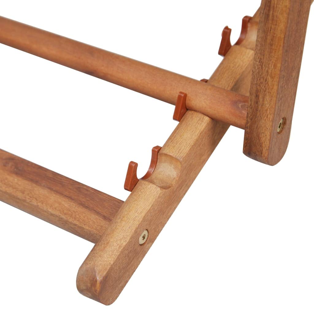 vidaXL Silla Plegable de Tela y Estructura de Madera Multicolor