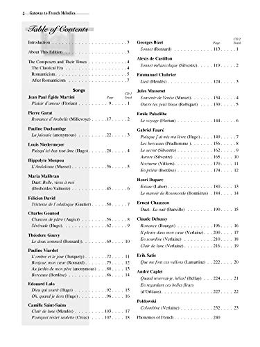 Gateway to French Melodies: An Anthology of French Song and Interpretation- Low Voice and Piano (Book & CD) (Gateway Series) (French Edition) - Image 3