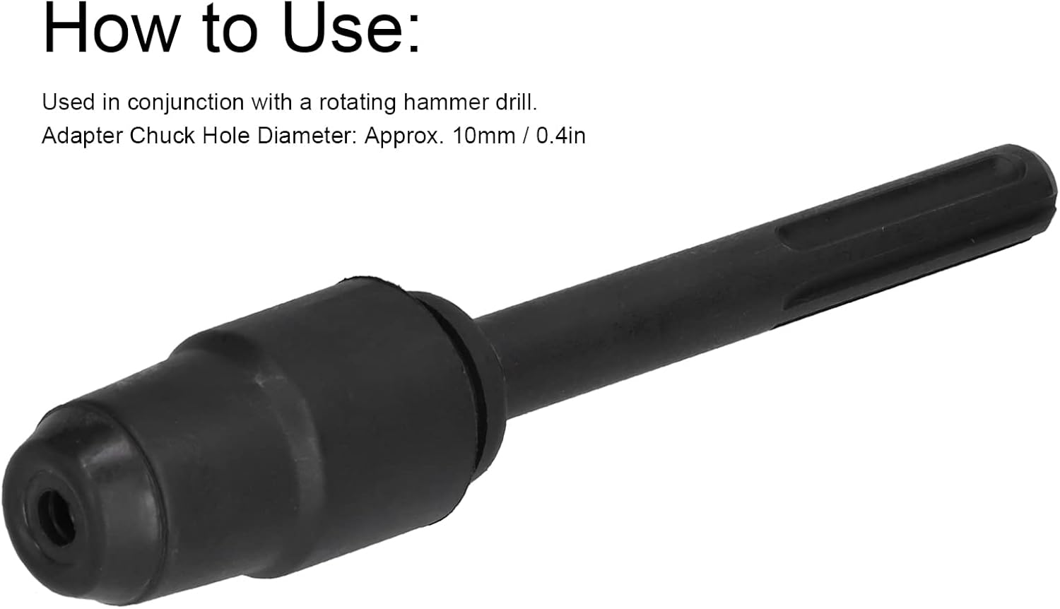 Drill Adapter Chuck Bit Converter Tool for SDS Maximum Plus Hammer Drill Black 40Cr Material