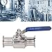 OQRSQOGV For Hardware Clamp Ball Valve with Handle 304 Stainless Steel Quick Connect Plumbing Valve Control metal tools (45mm / 1.8in Pipe OD)