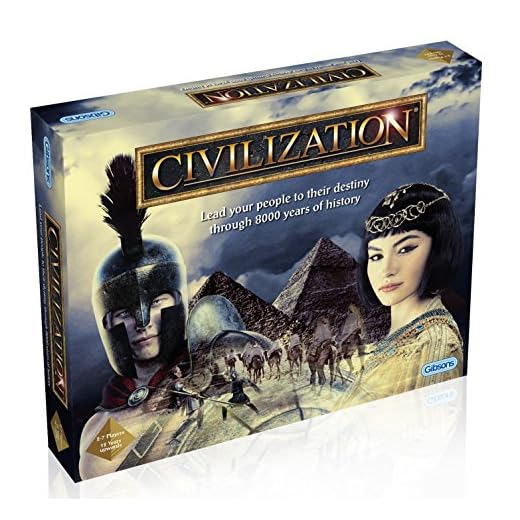 Gibsons Civilization Epic Strategy Board Game for Adults | Francis Tresham | Build A Powerful Empire Games | Game Play 4+ Hours | Age 12+