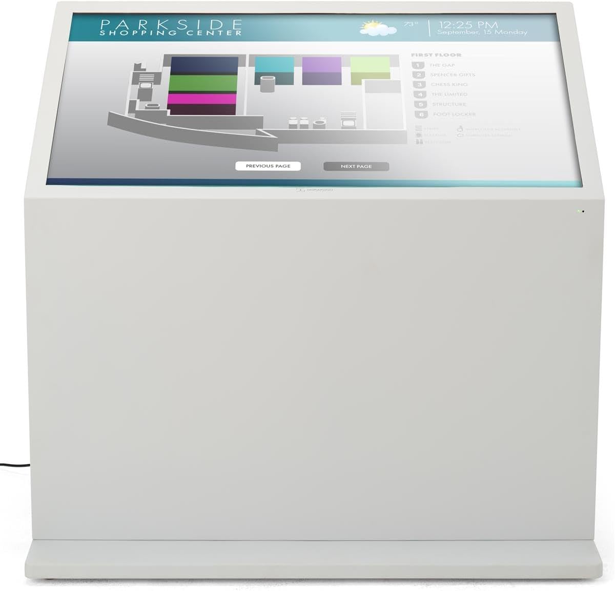 Displays2go 49" Interactive Touch Screen Kiosk with Android 14 & Full HD Display (DK049CLW)