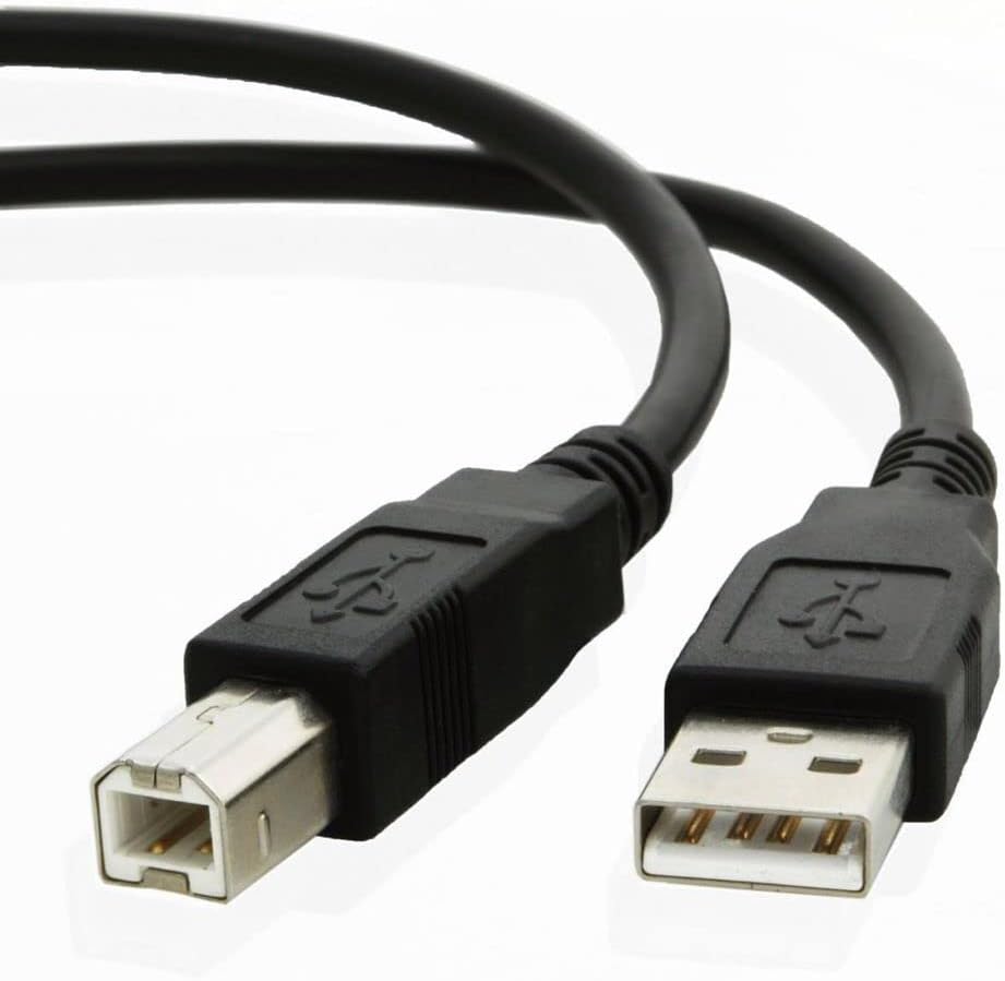 USB Cable for Printer, Scanner, External Desktop Hard Drives and Other PC / Mac Peripherals - Works with HP / Dell / Epson / Canon / Lexmark / Xerox / Samsung / Western Digital / Buffalo / Transcend / WD / Seagate / Clickfree / LaCie / Toshiba / Freecom / Iomega - USB A 2.0 Male to B Male Lead ( 1M / 3.3Ft )