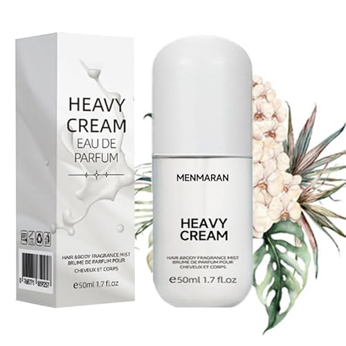 Vanilla Hair & Body Mist Spray – Long-Lasting Fragrance Mist Body Heavy Cream Vanillas Hair Perfume Cream Duo Mist Body Spray for Women & Men, Mini Size 50ml / 1.69 Fl Oz (heavy cream)