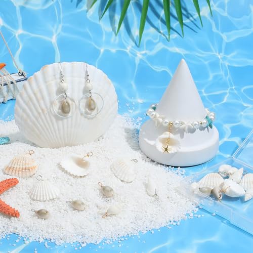 Pendentifs cauris percés pour fabriquer facilement vos bijoux d'été : 24 pièces - 4