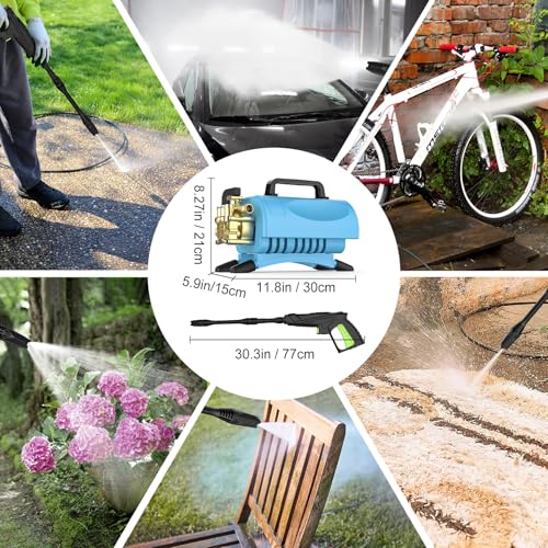 Idropulitrice Ad Alta Pressione, 1000 W, Max.50 Bar, Portata 300 L/H, Superficie 30 M²/H - Idropulitrice Professionale Con Filtro Dell'acqua, Flessibile, Pistola Ad Alta Pressione - 6