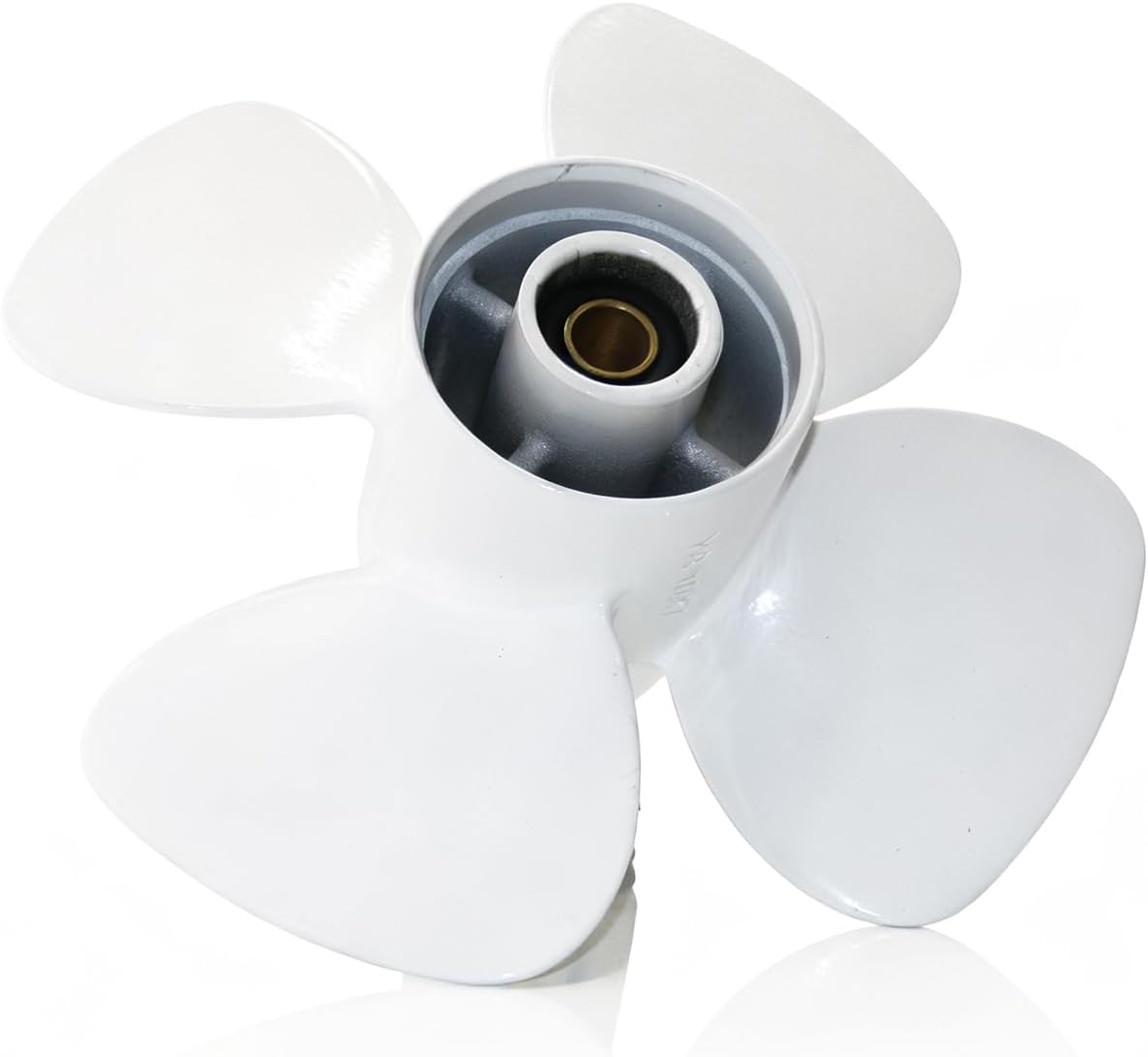 4 Blades Propeller 10x9 Pitch Upgrade Aluminum Prop 8 Tooth Spline High Thrust Compatible with Yamaha Outboard Engines 9.9HP F9.9 15HP F15C F15 F20, Replace for Solas No.3113-100-09