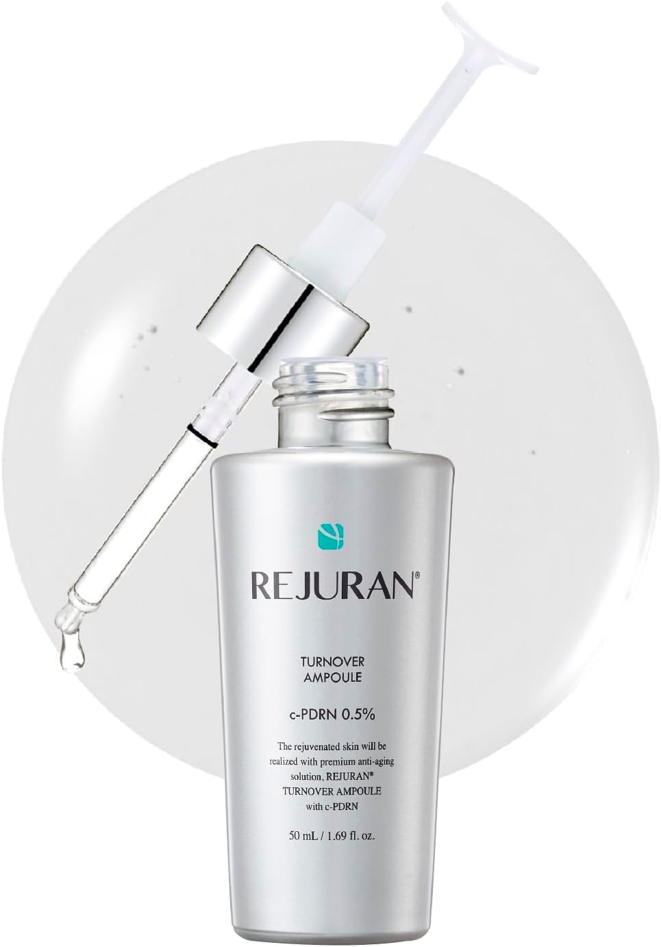 Turnover Ampoule, c-PDRN® [Larger Size] - Original Salmon DNA PDRN Face Serum for Rejuvenation, Firming, Hydration & Youthful Glow, Smooths Skin Texture. Korean Skincare (1.69 fl oz)