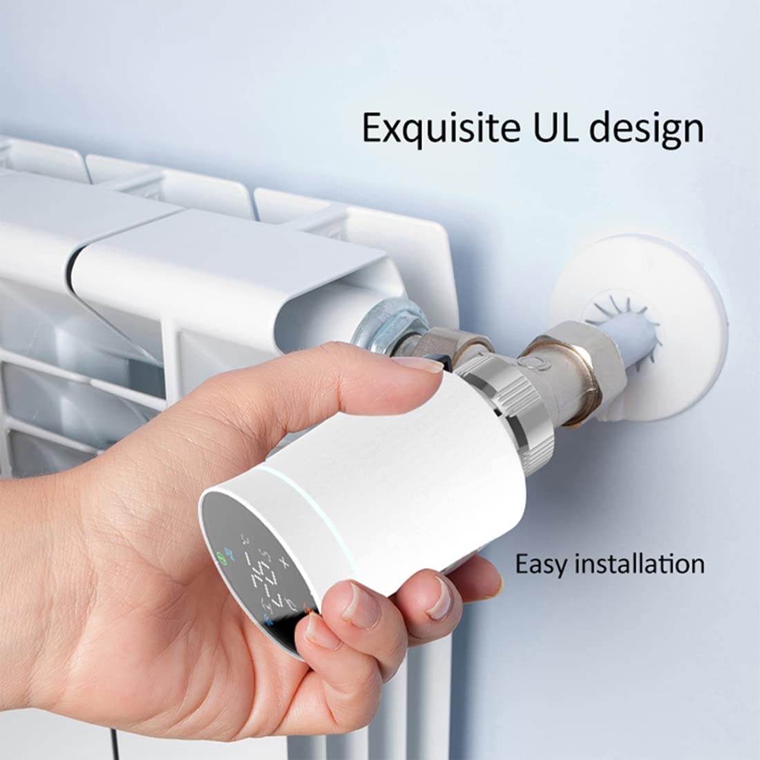 Válvula termostática inteligente Zigbee para radiador, compatible con control remoto por aplicación Smart Life, control de voz por Alexa Google Home