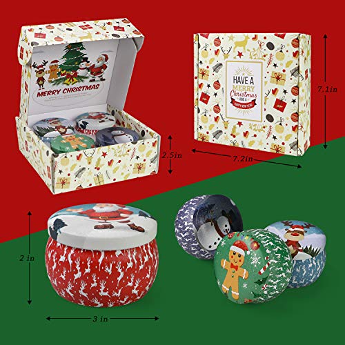 Scented Candles Set, 4 Pack, 4.4 Oz,Aromatherapy Made From Soy With Cute Package For Birthday, Christmas Decorations, Gifts For Women Mom… #TOP4