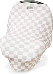 Itzy Ritzy 4-in-1 Couverture de soins infirmiers, housse de siège auto, housse du panier d'achat & Écharpe à l'infini – Respirant, couverture infirmière polyvalente pour l'allaitement maternel, Canopée de siège auto & Couverture de la poussette (tableau de bord)