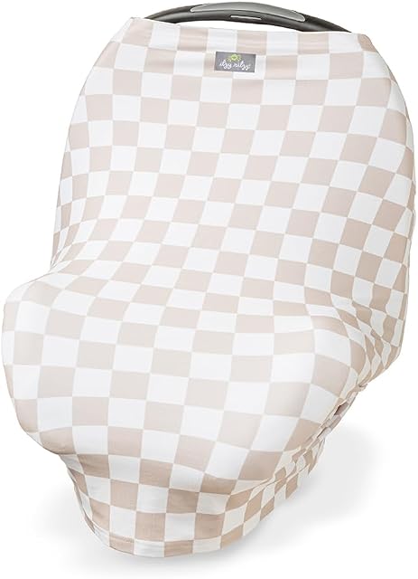 Itzy Ritzy 4-in-1 Couverture de soins infirmiers, housse de siège auto, housse du panier d'achat & Écharpe à l'infini – Respirant, couverture infirmière polyvalente pour l'allaitement maternel, Canopée de siège auto & Couverture de la poussette (tableau de bord)