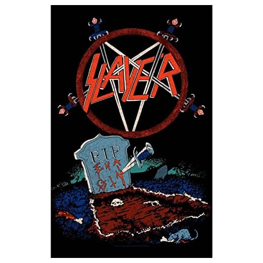 Slayer Póster Reign in Pain Nuevo Oficial Negro Textile Flag 70 cm x 106 cm