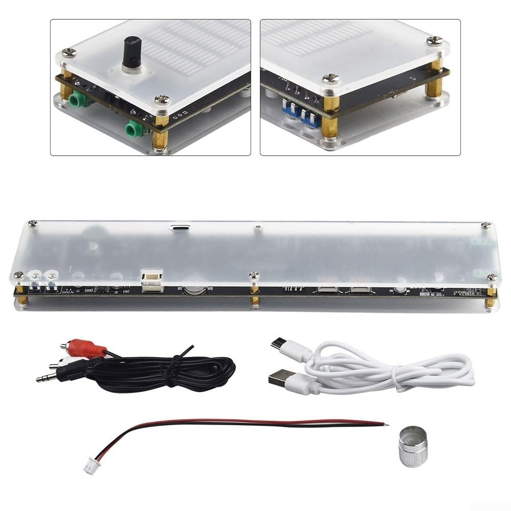 Analizzatore musicale con EQ e VU Meter, indicatore di livello audio reale, modulo display reattivo al suono acrilico per stereo