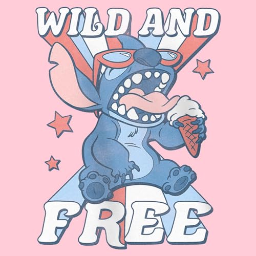Girl's Lilo & Stitch Fourth of July Wild and Free T-Shirt2