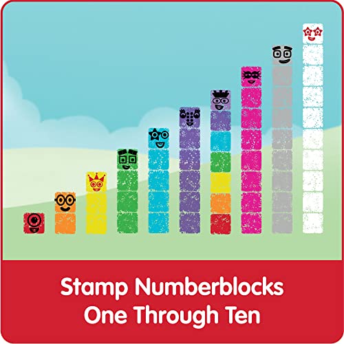 image for hand2mind Numberblocks Stampoline Park Stamp Activity Set, 20 Stamps, 