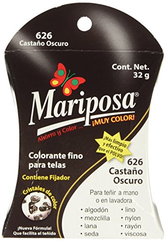 La mejor comparación de Color Cafe Tabaco - solo los mejores. 43 Mariposa Colorante para Ropa, Cristales de color Café Oscuro Numero 626, 32 g