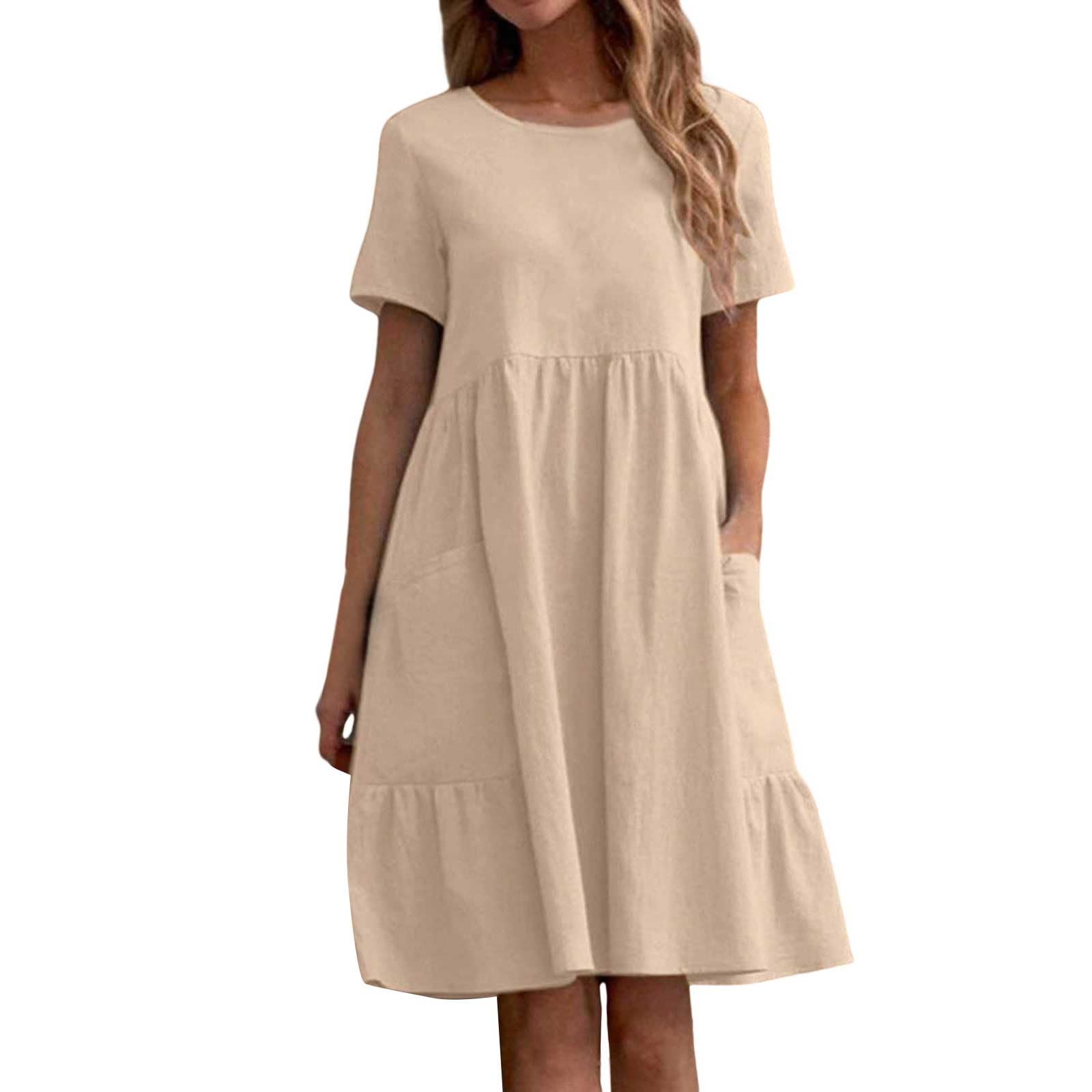 Abito Estivo In Cotone E Lino Donna – Lungo, Morbido E Senza Maniche, Perfetto Per Le Curvy E Le Giornate Calde