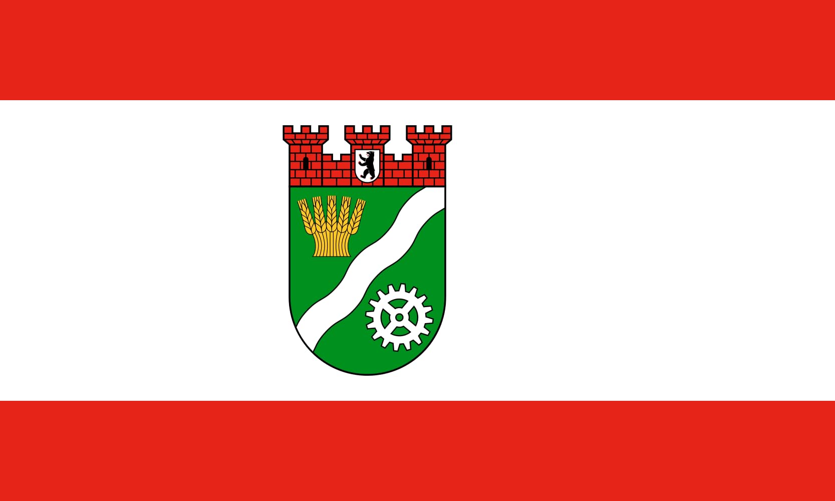 Drapeau large Bezirk Marzahn-Hellersdorf indéchirable pour vents forts