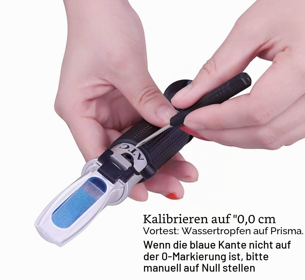 Zuckergehalt Refraktometer,refraktometer Honig,Refraktometer 0-32 Brix Wein Refraktometer zur Messung des Zuckeranteils mit ATC Handrefraktometer für Winzer Wein Bier Obst Frucht usw