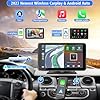 Portable Wireless with Apple CarPlay and Android Auto Screen for Car, 7" HD Touch Screen Car Stereo with Mirror Link, Bluetooth 5.2, Backup Camera, AUX,FM Transmitter for All Vehicle