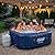 Bestway Coleman Hawaii AirJet Large Square 4 to 6 Person Inflatable Hot Tub Portable Outdoor Spa with 140 AirJets and EnergySense Cover, Blue