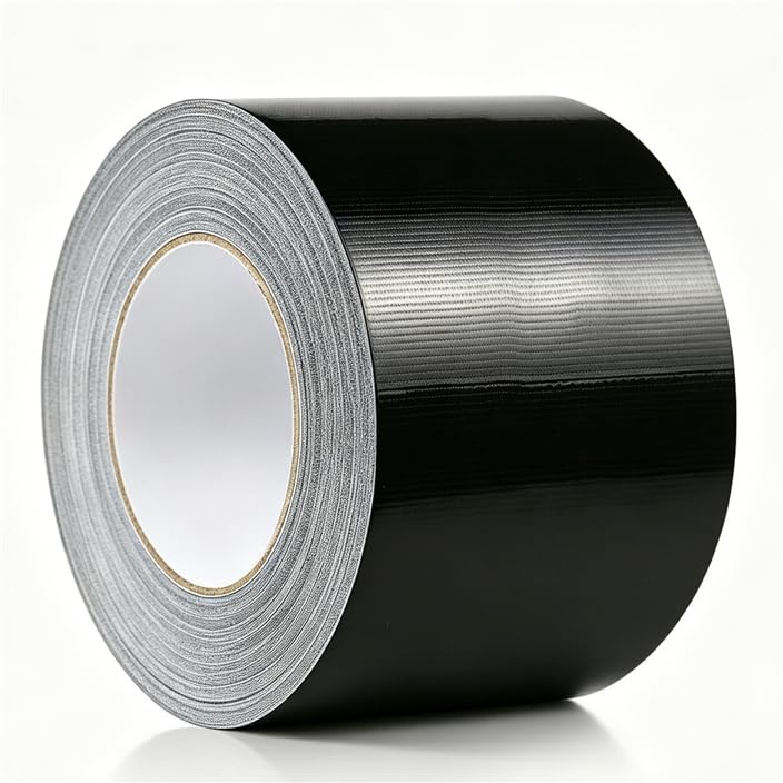 Image of Black Waterproof Repair Tape 6 Inch x 180 Ft | 10 Mil Extra Thick Heavy Duty UV Resistant Patch Tape Ideal for RV, Awning, Tent, Tarp, Boat Cover & Fabric Outdoor Repairs