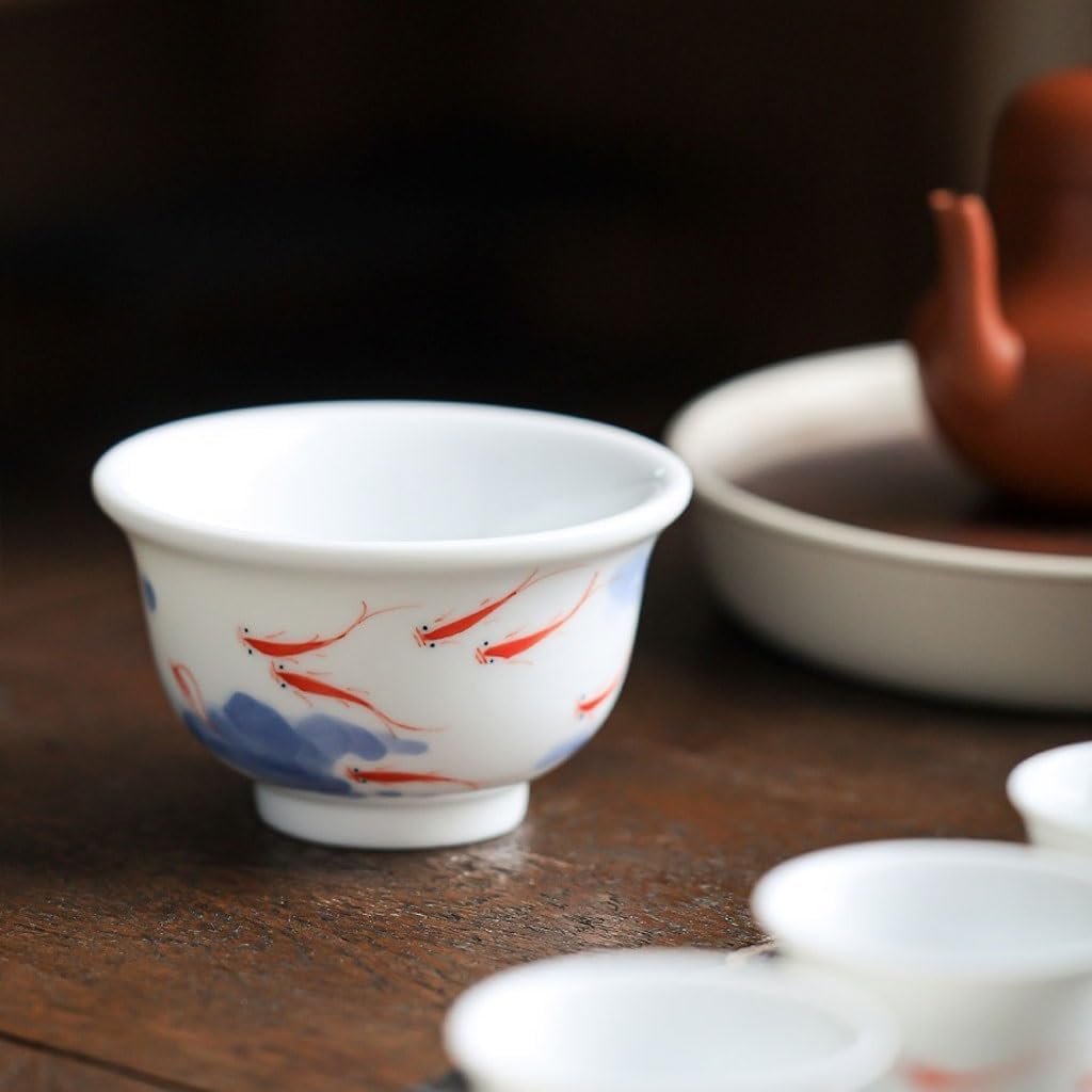 GSOUL Kungfu Tea cup Teahouse Tea Table Hand-painted Teacup Ceramic Host Cup Single Person Kung Fu Set Bowl Small Tea Cups