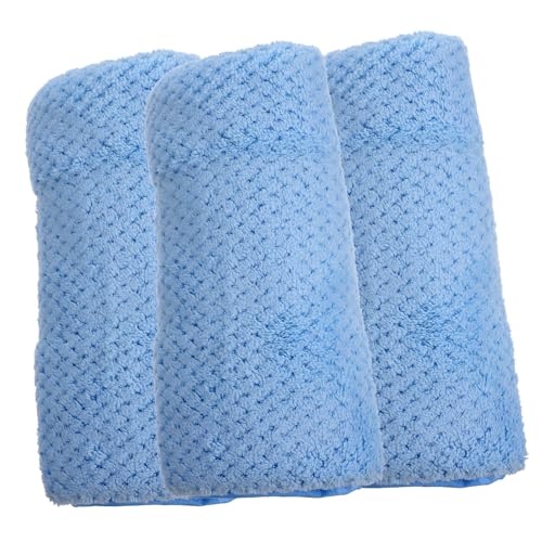 BAZEITFLOW 3 Piezas Toallas Faciales de Coral Toallas de Mano Absorbentes Reutilizables sin Pelusas para Uso Diario