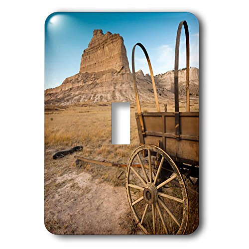 Interrupteur Pioneer Wagon Train au design historique Nebraska pour une pièce unique