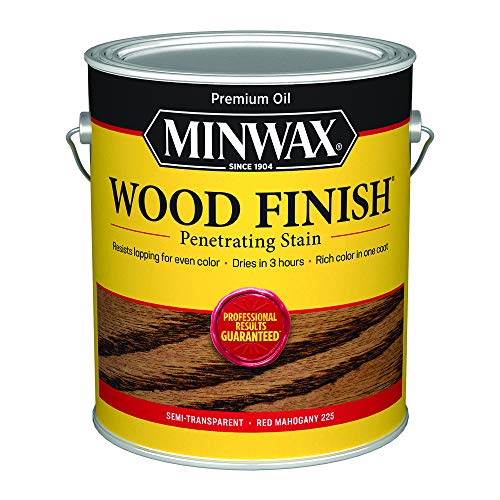 Image of Minwax 710770000 Wood Finish - Penetrates, Stains & Seals, 250 VOC, Gallon, Red Mahogany