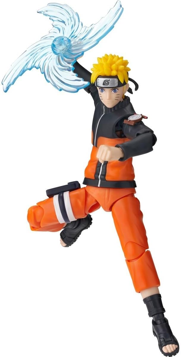 BLOKEES Naruto Shippuden Naruto Uzumaki Champion Class Model Kit, 103 Pieces, 22 Points of Articulation, with Rasengan and Display Stand, Ages 14+