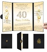 40th Birthday Decorations Black and Gold, Creative 40th Birthday Guest Book Alternative, Happy 40...