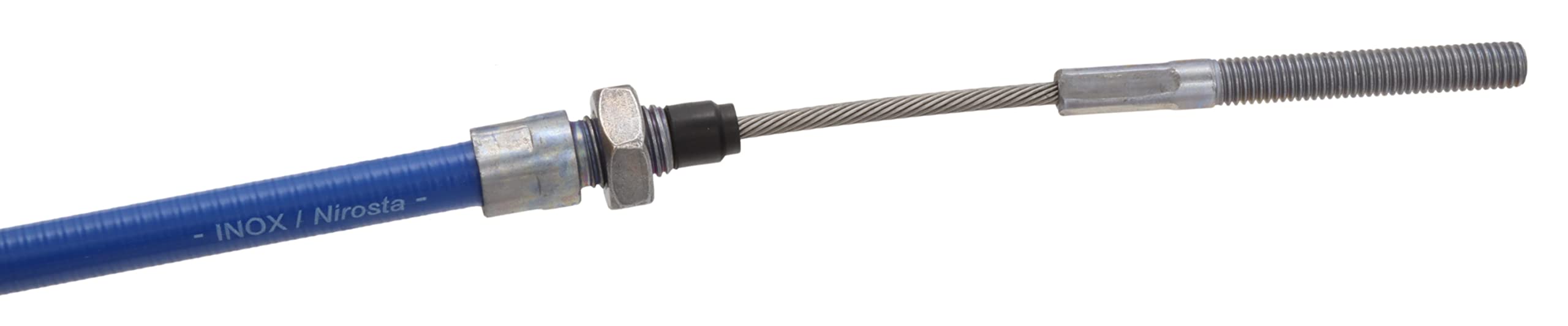 Knott 2 x Original Nirosta Bremsseil Inklusive 2X Muttern Hüllenlänge: 1430mm Gesamtlänge: 1640mm Anhängerseil 37086.16 3708616 Anhängerbremsseil GL HL