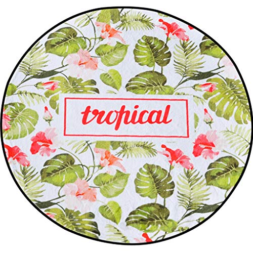 CKH Small Fresh And Simple Plant Round Mat Bedroom Living Room Coffee Table Hanging Basket Garden Blanket Room Computer Chair Mat Red (Size : Diameter 120cm)