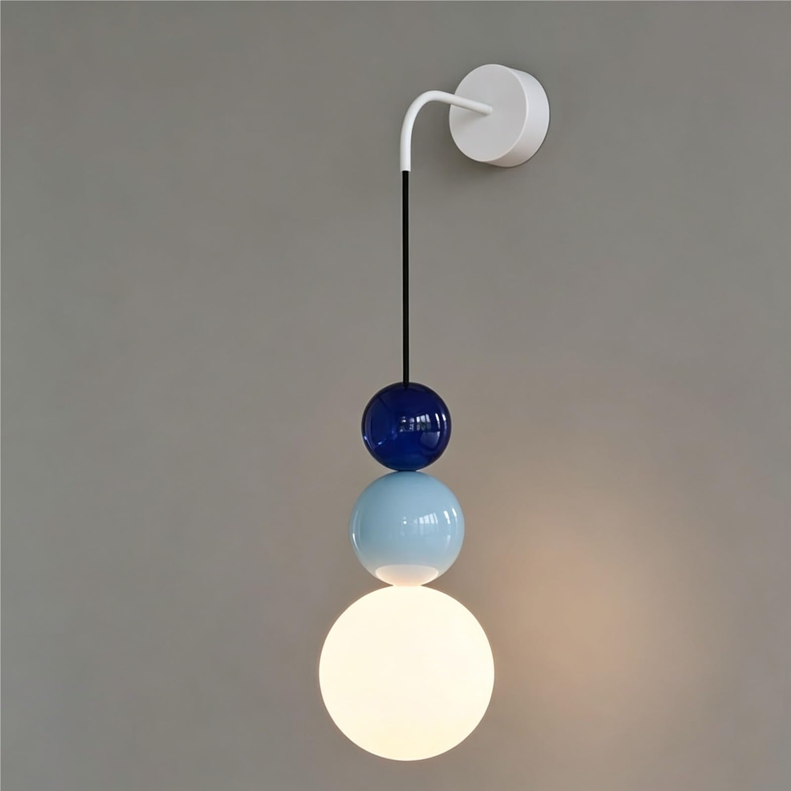 LUOYAOB Modern Glass Globe Wall Sconce Nordic Stacked Bubble Wall Lamp