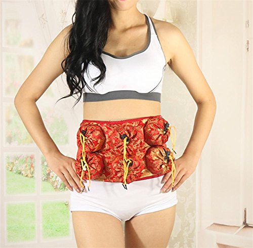 AMYMGLL Shoulder back temperature moxibustion device 6 Pure cotton set + 6 stainless steel hand moxibustion box suit with wormwood Moxa strips