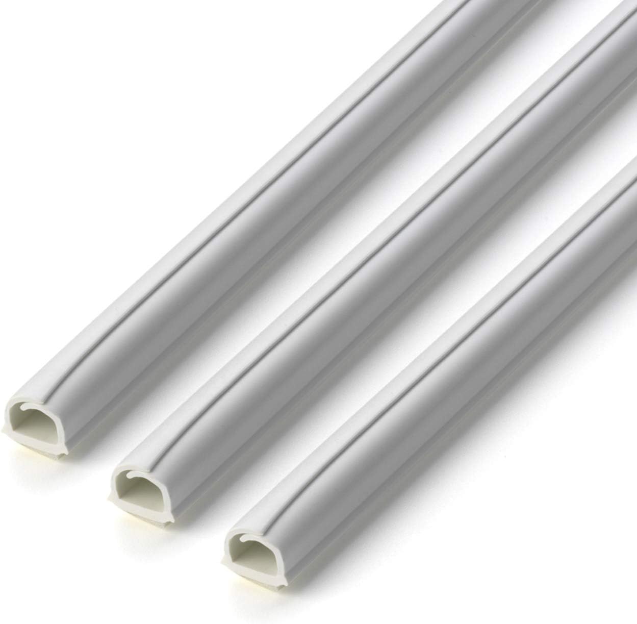 INOFIX Cable Conduit Kit, White, 3x1 m, Self-Adhesive, Cable Management Cover