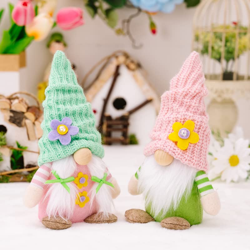 4er Set Frühlings Wichtel Figuren – Osterhasen-Plüschpuppen, Gesichtslos, 12,5 Cm – Niedliche Deko Für Ostern & Frühling