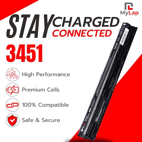 MYLAP High Performance M5Y1K GXVJ3 3451 Laptop Battery Compatible for Dell Inspiron 14 5000 5451 5452 5455 5458 5459 Laptop Battery (2000mah/4cell) - Image 2
