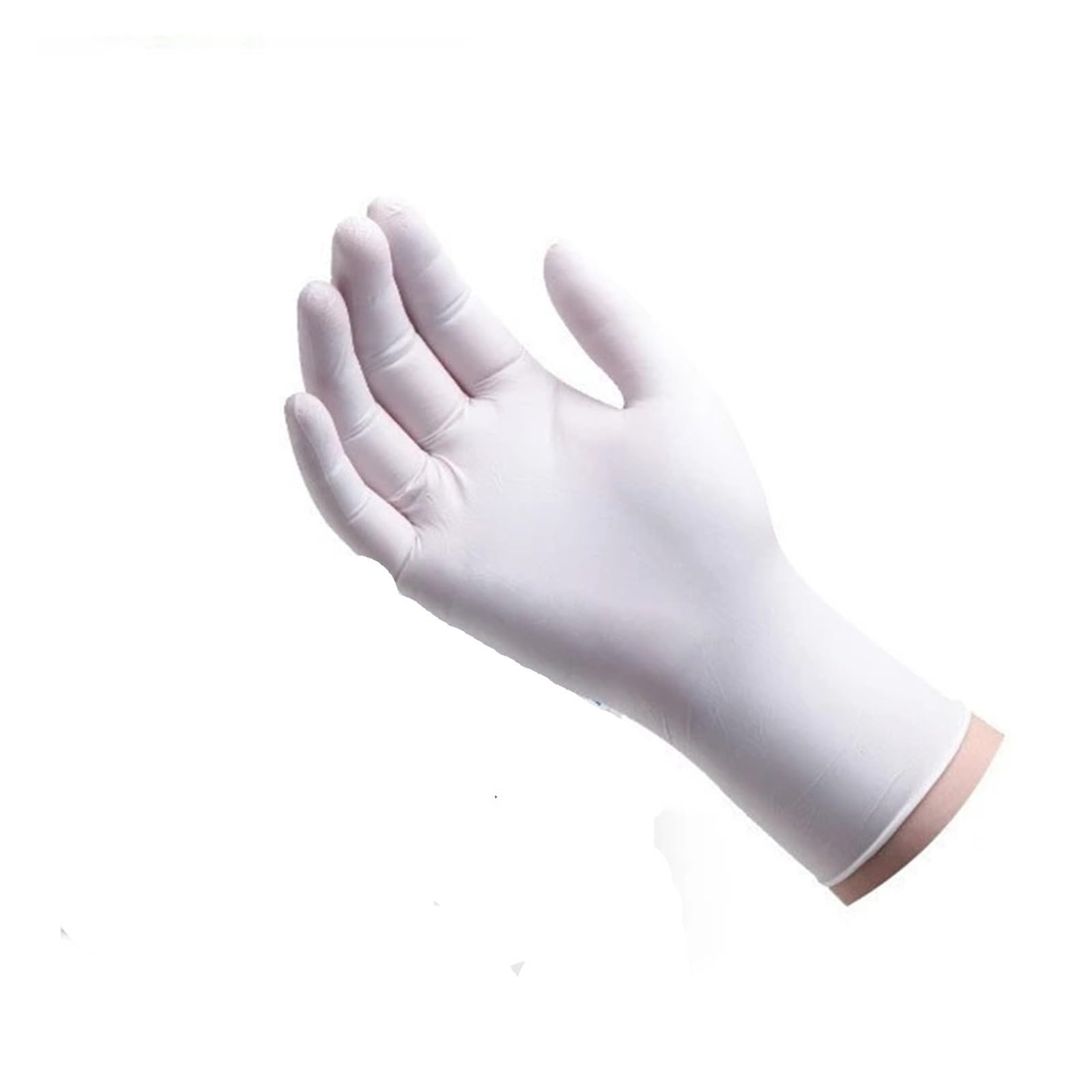 Genérico Guantes desechables de nitrilo puro: resistentes al aceite, impermeables, resistentes a ácidos y álcalis, guantes de alta elasticidad (100 unidades por caja)(White,S)