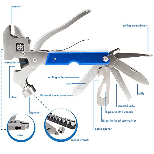 15-In-1 Multi-Tool With 6 Sockets, Screwdriver Attachments, And Canvas Storage Pouch (11 Pcs.) By Knack #TOP2
