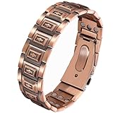 Feraco 3X Strength Copper Magnetic Cross Bracelet for Men - 99.99% Pure Copper with 3800 Gauss Magnets,Gifts for Him