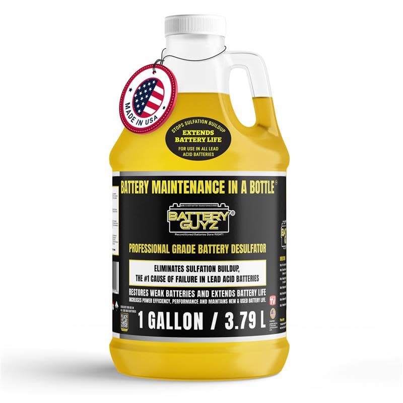 Desulfator to Extend and Renew Battery Life - Golf Cart Batteries - Battery Acid Refill - Batteries Restorer - 48v/12v/8v/6v and All Lead Acid Batteries - 1 Gallon US (3.78 L) As Seen On TV