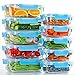 C CREST Glass Meal Prep Containers, [10 Pack] Glass Food Storage Containers with Lids, Airtight Glass Bento Boxes, BPA Free & Leak Proof (10 Lids & 10 Containers)