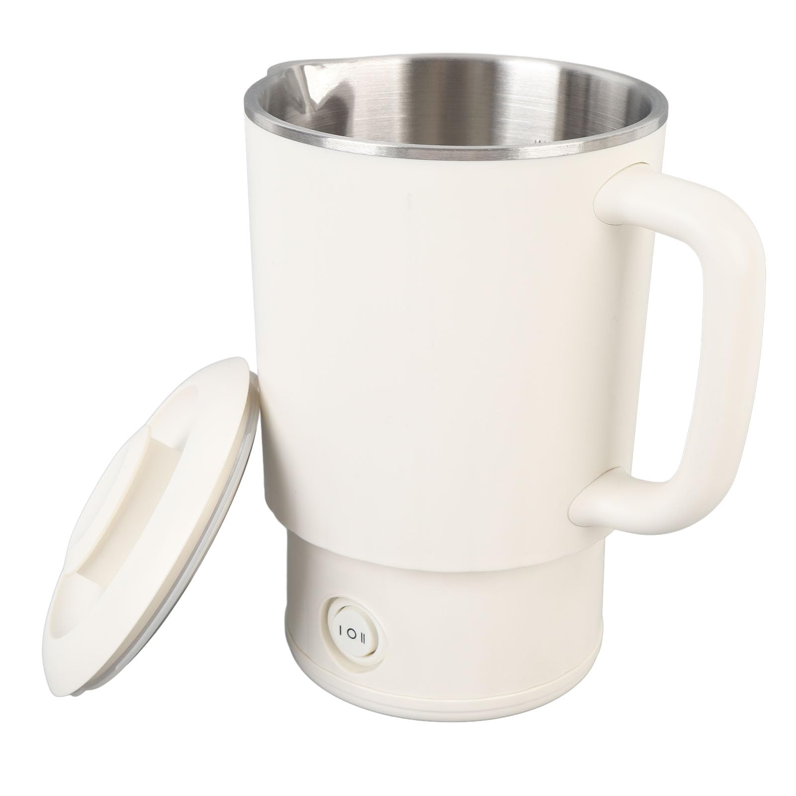 Bollitore Elettrico Portatile, Bollitore Pieghevole in Acciaio Inossidabile per Uso Alimentare da 600 Ml con 2 Impostazioni di Temperatura, per Viaggi, Campeggio, Ufficio, (Spina europea 220