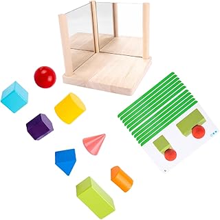 CIYODO 1 Conjunto De Blocos De Construção De Espelho Brinquedo Kidcraft Playset Crianças Playset Blocos De Construção Para Crianças Brinquedos De Madeira Brinquedo Para Crianças