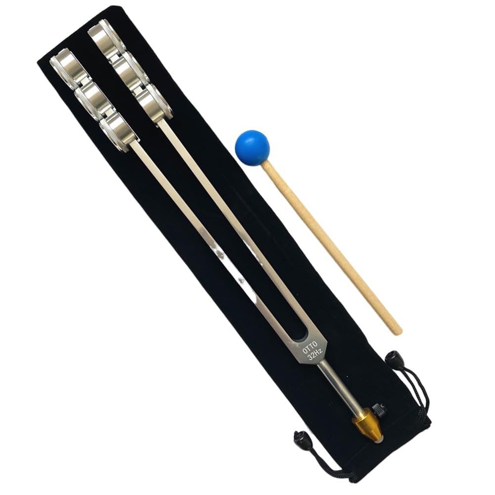 Herramienta de DiapasóN de Aluminio de 64 HZ con Martillo, Herramienta de Cuidado de para Terapia de DiagnóStico de VibracióN y Sonido Curativo